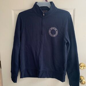 Michael Kors Men's Dark Blue Zip-Up Sweater